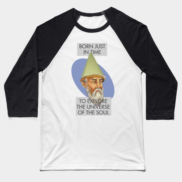 Rumi Gnome Child Meme: Born Just In Time to Explore the Universe of the Soul Baseball T-Shirt by neememes